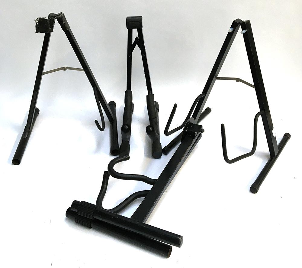 Four guitar stands