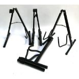 Four guitar stands