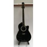 An Ultra Deluxe by Ovation roundback electro-acoustic guitar model number 1527D, made in Korea, in