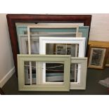 Eight painted gallery picture frames, various sizes