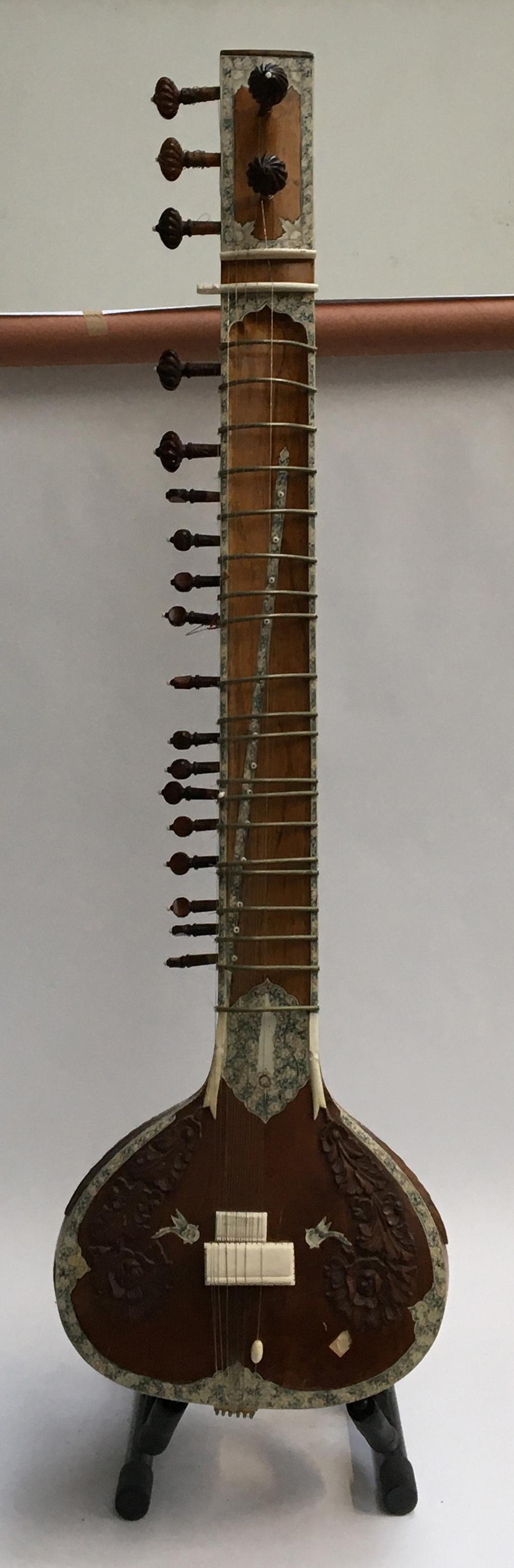 A sitar, in need of some restoration