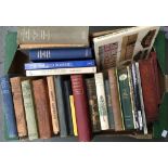 A mixed box of books to include J.M Barrie, Grimms Fairy Tales, Dickens, some natural history etc