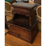An unusual stool/shoe polish box, 46cmH