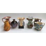 A small collection of jugs and vases to include Arthur Wood Astoria, Royal Tudor Ware 'Fantasy',