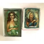 Two Russian lacquered boxes 'Vasilisa the Beautiful', original rrp. £660, together with 'Snow