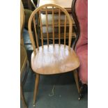 An Ercol stickback kitchen chair