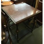 A 20th century oak square occasional table, 61cmW