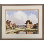 Ray Campbell Smith (1916-2016), Cherry Tree Farm Cranbrook Kent, watercolour, monogrammed, 36x50cm