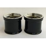 A pair of Comoy's of London tobacco jars, 12.3cmD (2)