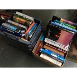 Three large boxes of mixed books, to include cookery books, dog interest, Hollywood film star
