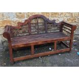 A modern Lutyens design garden bench, 169cmW