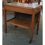 An oak hostess trolley with single end drawer, 64cmW