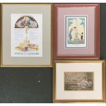 Two framed advertising prints, one for Pears soap and the other for Yardley's Lavender, with one