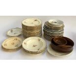 A mixed lot of various dinner plates, Denby dish etc