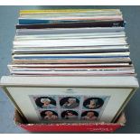 A box filled with LPs, to include Peter Nero, Jim Reeves, Diana Ross, Rod Stewart etc