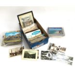 A collection of Vintage postcards, some British, some foreign subjects, together with a small