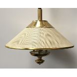A 1970s ceiling light with pierced metal shade, approx. 45cmD