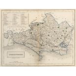 A map of Dorsetshire, engraved by Sidney Hall, published by Chapman & Hall 193 Piccadilly, c.1860, i