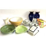 A mixed lot of ceramics to include two TG Green mixing bowls, Waterside part tea set, Wedgwood vase,