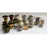 A lot of approx. 22 pieces of Honiton pottery, to include vases, jugs, urns, pots etc