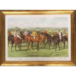 Flat racing interest: a number of framed pages, both colour and black and white, being pages and