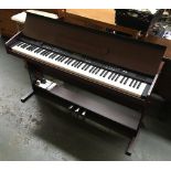 A Funkey DP-88 II 88 key digital piano, with piano stool