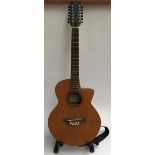 An Eko twelve string electro-acoustic guitar, with cutaway, model MIA 018 CW XII EQ