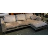 A large grey corner sofa, by Sits