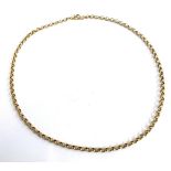 A 9ct gold "o link" chain, 8.2g