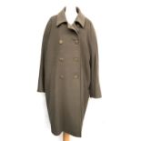 A Hobbs wool angora cashmere mix ladies double breasted coat, size 14