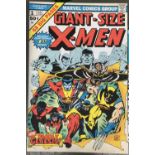 Three comic book cover prints on canvas, 'Marvel Giant Sized X-Men', 91x60cm; and two Star Wars each
