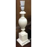 A marble lamp base, 35cmH