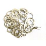 Silver coloured contemporary necklace by Treaty together with 6 other necklaces