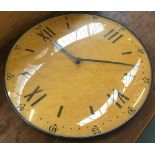 A Smiths Sectric wall clock, burr maple dial, with Roman numerals and Arabic minutes, converted with