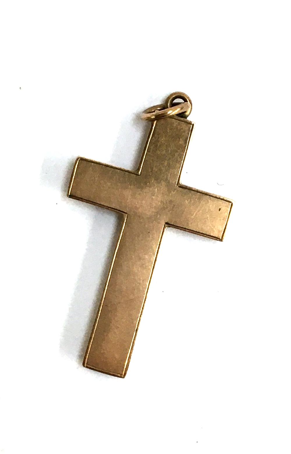 A 9ct gold crucifix 1.2g, 3cm length