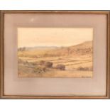 Alfred Hart, 'Twilight in Western Hills', watercolour on paper, signed lower right, 24x37cm