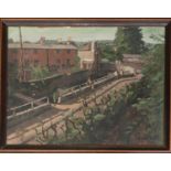 Robert Russell, railway cutting, oil on canvas, 45x60cm
