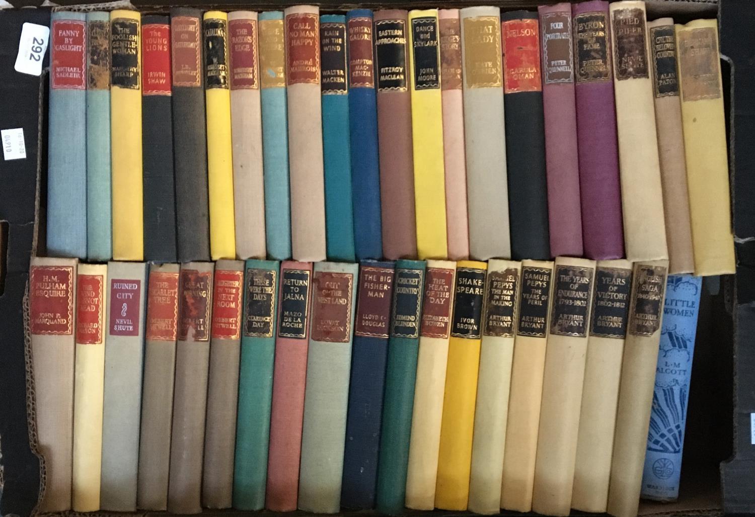 A mixed box of approx. 40 Reprint Society hardback books