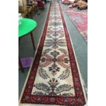 An extremely long West Persian runner rug, 1056x84cm (34'8" x 2'9")