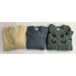 A Celtic & Co cardigan, size M; together with a Swaledale woollens cardigan; and a Munrospun