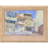 Eric Rogers, Villeneuve, Switzerland, watercolour, signed titled and dated 1953 in pencil, 33x51cm