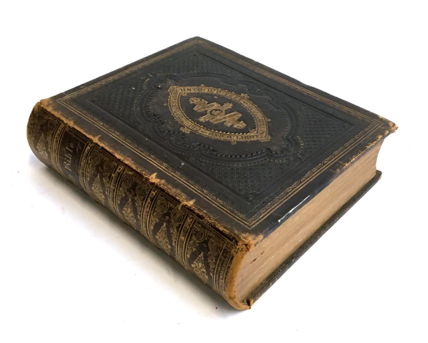 A Victorian bible, published by William McKenzie, with commentaries of Scott, Henry & Haweis,