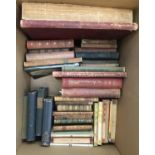 A mixed box of classic old books, some leather bound