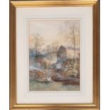 Alfred A. ?, Grindleford, Derbyshire, watercolour, signed with monogram AAP and dated 1898, 32x23cm
