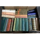 A mixed box of good books, some leather bindings to include the works of Shakespeare in three