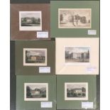 South West interest, a collection of six 19th century prints, all in mounts, to include 'The Grange,