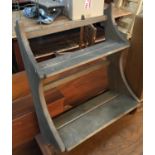 An Ercol mid-century plate rack with two shelves, 43cmW