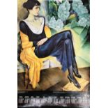 An art gallery poster/calendar, Nathan Altman (1889-1970) 'Portrait of the Poetess Anna Akhmatova,