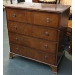 A 20th century chest of four drawers, 79x47x83cmH