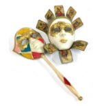 Two Venetian carnival masks